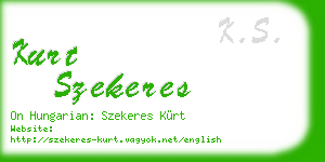 kurt szekeres business card